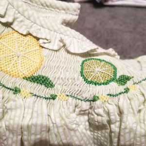 Ladida Tots Smocked Dresses Embroidered Gingham